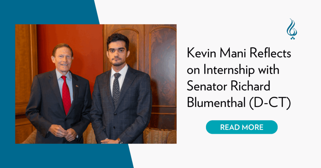 Kevin Mani Reflects on Internship with Senator Richard Blumenthal