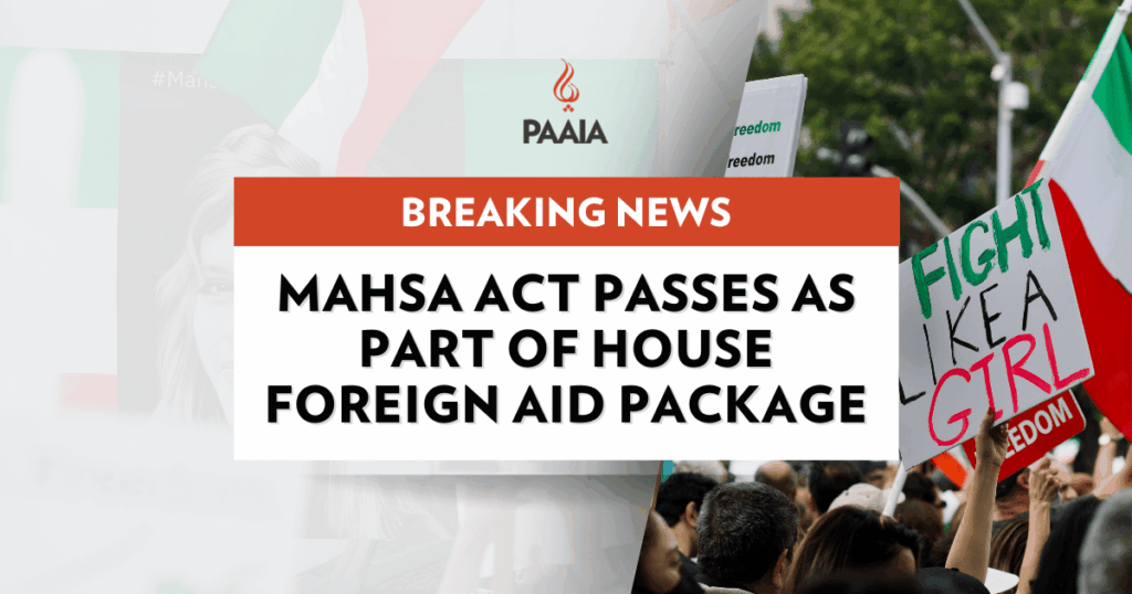 MAHSA Act Passes as Part of House Foreign Aid Package