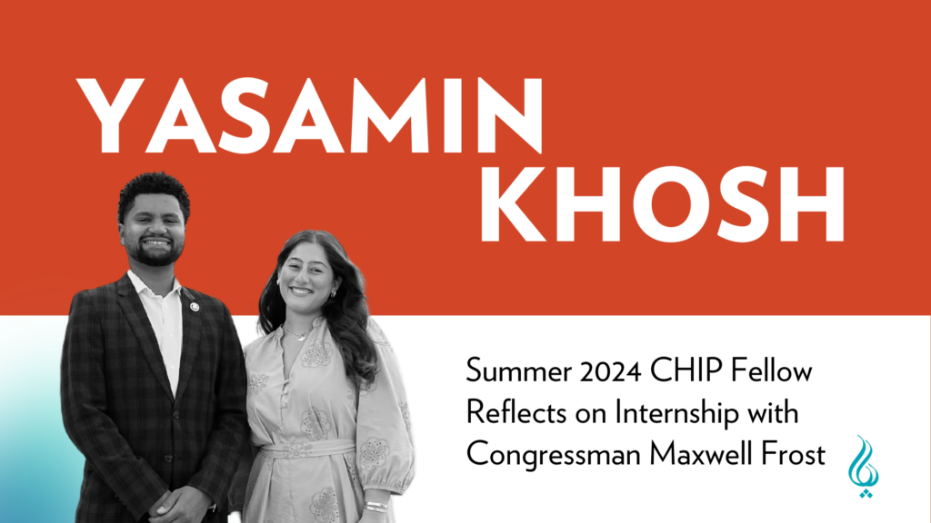 CHIP Fellow Yasamin Khosh Reflects on Internship with Maxwell Frost